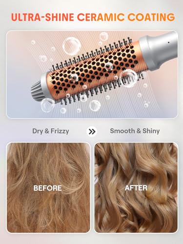 Sheglam - It-Curl Thermal Blowout Brush - 2-in-1 Hair Dryer & Volumizer, Ionic Hot Air Brush for Curling, Straightening & Styling, Fast Heat, Frizz Control (38mm)