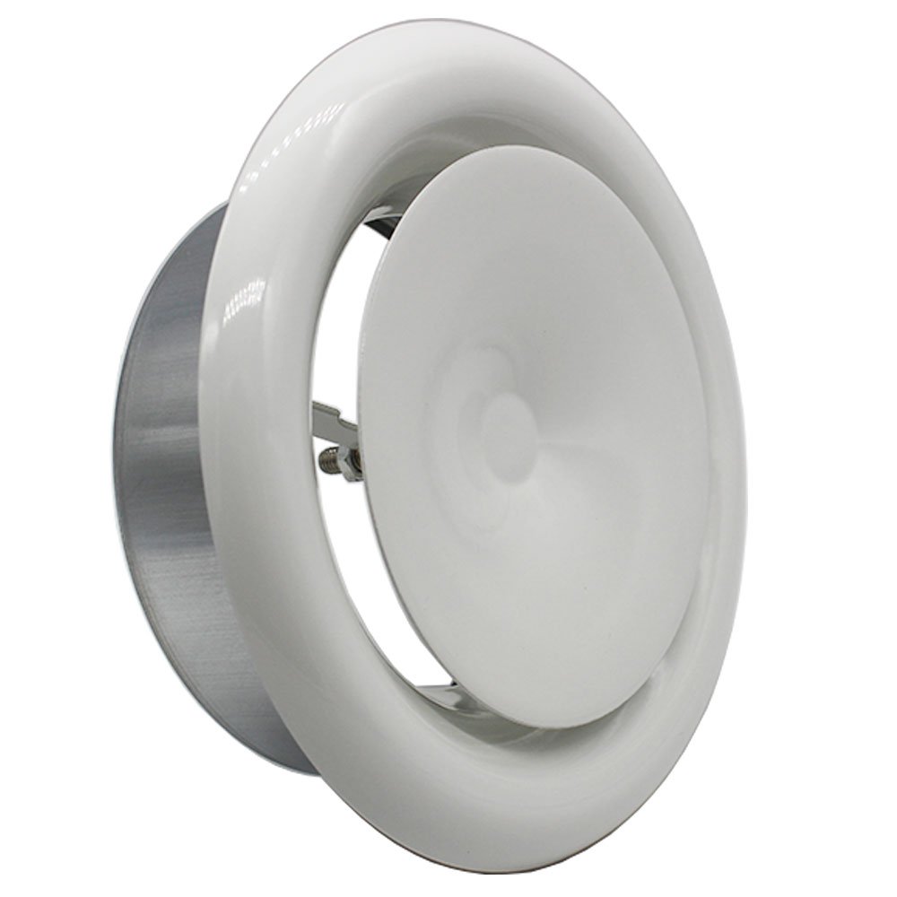 Kair Ceiling Supply Valve 100mm - 4 inch White Coated Metal Vent
