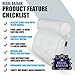Regal Bazaar White Bath Pillow - Premium Bathtub Cushion for Neck and Back Support - Fits All Tub Types - Practical Gift Idea for All Spa Lovers - Soft to Touch Mesh Fabric