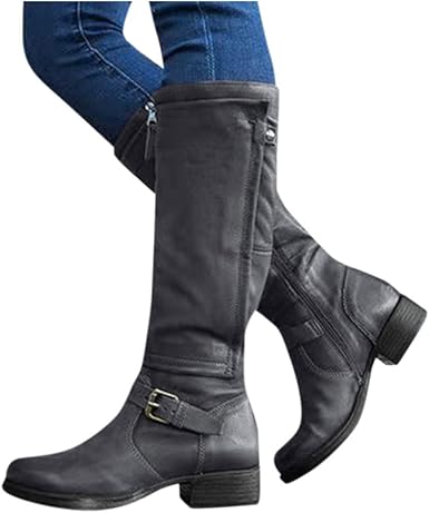 knee high combat boots wide calf