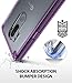 Ringke Fusion Compatible with LG G7, G7 ThinQ Case Crystal Clear PC Back Anti-Cling Dot Matrix Technology Lightweight Transparent TPU Bumper Drop Protective Cover - Orchid Purple