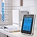 DIGOO TH1981 Indoor&Outdoor Thermometer, Weather Station Blue Backlit Hygrometer, Outdoor Forecast Sensor with Alarm Clock