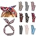 Kaide 9 Pcs Wire Bow Headbands for Women Rabbit Ears Cheetah Printing headband Twisted Head Wrap Hair Accessory Hairbands for Women and Girls