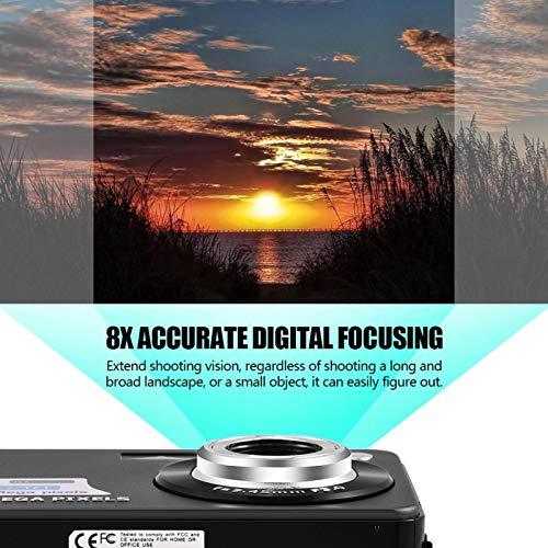 DAUERHAFT Tragbare 8X Zoomkarte Digitalkamera Digitalkamera 2,7 Zoll LCD-Display(Black) – Bild 8