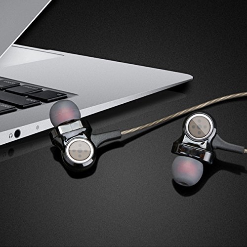 Wired Earbuds Earphones with Mic - Triple Driver earphones Deep Bass Stereo earphones in ear headphones with microphones,noise isolating,volume control,headset for smart phones,PC,tablet