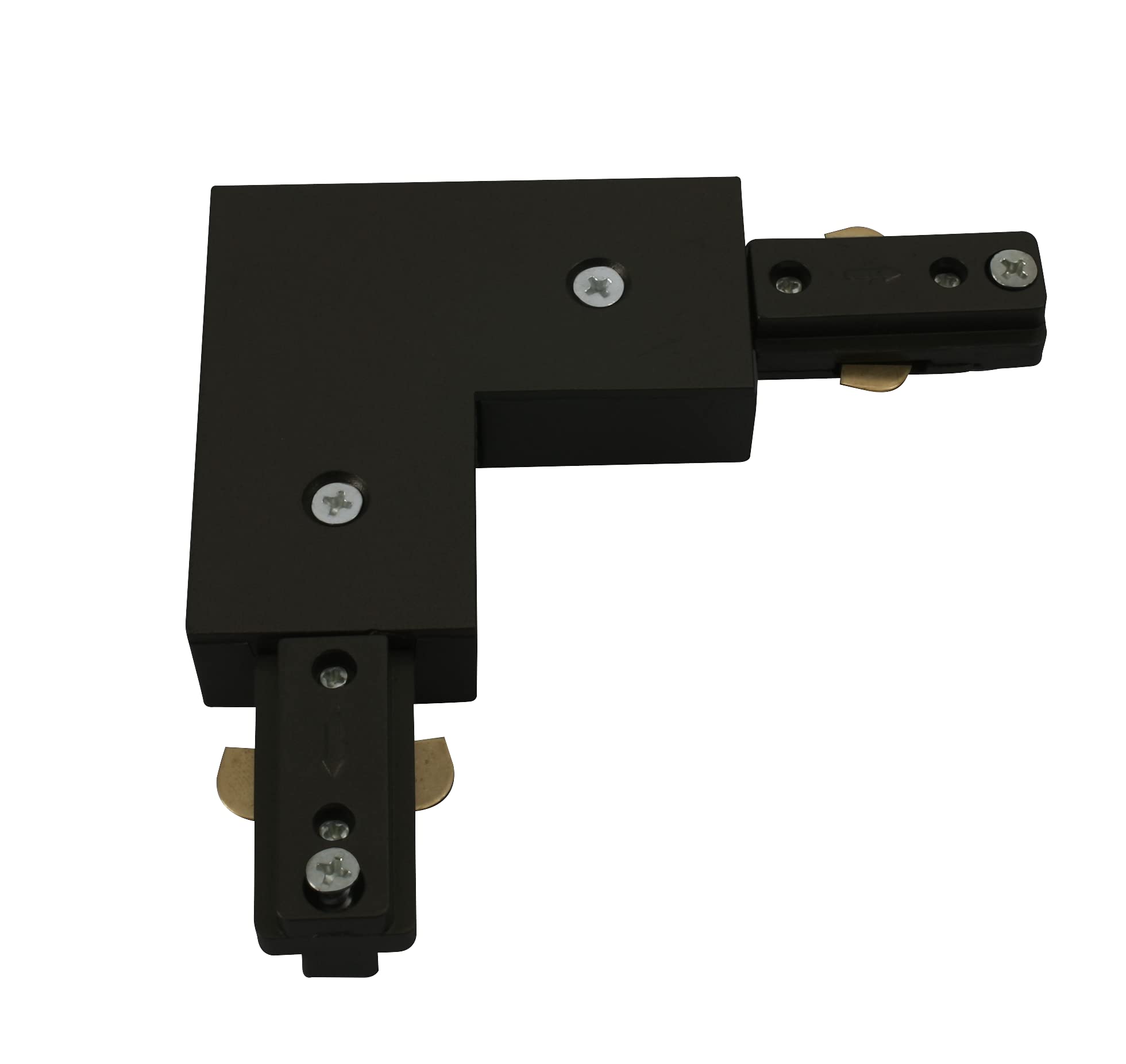 Single Circuit Track L Right Angle Connector in Black