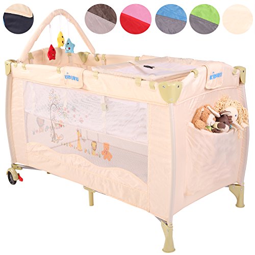 KIDUKU® Baby Bed Travel cot Crib Portable Child Bed Folding Bed Bedside