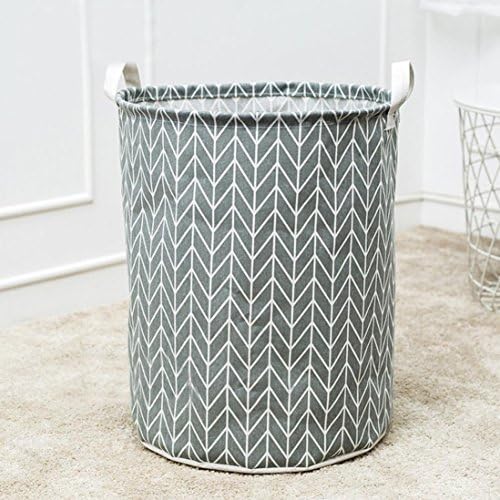 zeipy Waterproof Canvas Folding Storage Box Laundry Clothes Basket Storage Basket (1, C)