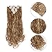 Ombre Clip in Hair Extensions Balayage Two Tones Highlighted 8PCS Clip on Synthetic Hairpiece Full Head Long Straight Wavy Hair for Women- 24