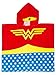 Wonder Woman DC Comics Logo Superhero Hooded Bath Beach Swim Poncho Towel, Red, 4-7