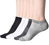 Women's Low Cut Socks,6-Pair Ankle No Show Athletic Short Cotton Socks by Sioncy (Black+White+Dar Grey+Light Grey)