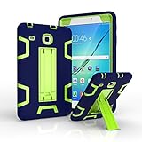 TIMISAM Samsung Galaxy Tab E 8.0 Case, [Heavy Duty] High Impact Hybrid Drop Proof Armor Defender Protection Case Built With Stand for Samsung Galaxy Tab E 8.0（T377/T375） (Navy+Green)