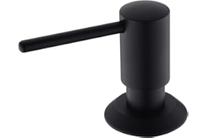 Kmeino Built in Soap Dispenser Black, Liquid Lotion Countertop Soap Dispenser Dish Soap Dispenser for Kitchen Matte Black Han