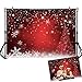 7X5ft Winter Red and Christmas Tree Background for Photography Snowflake Bokeh Photo Backdrop Studio Props Christmas Party Decorations