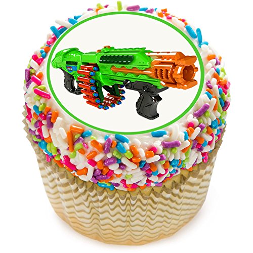 Nerf Toys Blaster Guns Edible Cupcake Toppers 12 Images Cake Image