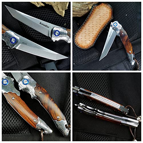 3.5 "m390 folding knife, high hardness pocket camping knife, desert