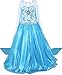 IWISHME Girls Deluxe Shimmer Ice Queen Costume Snow Princess Dress 9/4-9 Years