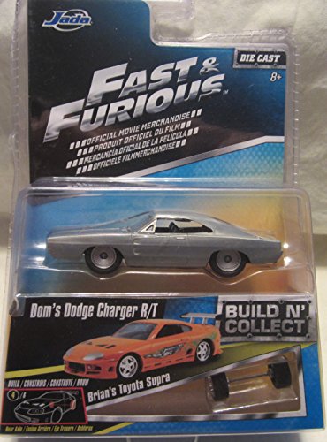 JADA 1:55 2016 Fast & Furious Build 'N Collect Dom's Red DODGE CHARGER R/T Die Cast Car!