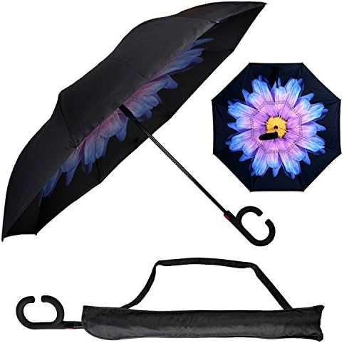 Urban Den Inverted Umbrella for Heavy Rain | UV Umbrella | Sun Protection | Auto Open Close | Hands Free