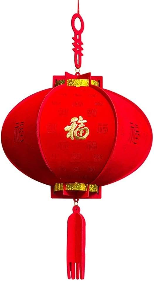 ZJY Lanterns Chinese Lanterns Hanging Red lanterns for Chinese New Year, Spring Festival, Lantern Festival Celebration Supplies chinese lantern (Size : 34 * 60cm)