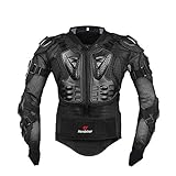 HEROBIKER Motorcycle Full Body Armor Jacket spine chest protection gear Motocross Motos Protector Motorcycle Jacket 2 Styles (XXXXXL, Black)