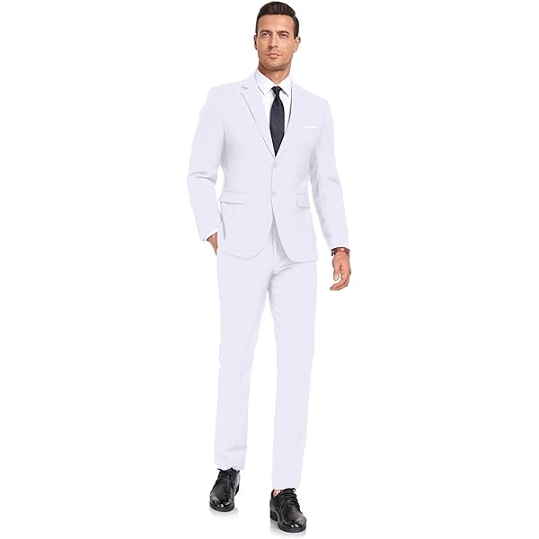 THE SUIT COMPANY／WHITE THE SUIT COMPANY mens_two_button_white_dress_su