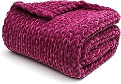 YnM Velvet Weighted Blanket, Handmade Chunky