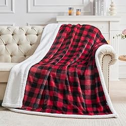 BEDELITE Sherpa Fleece Blankets Queen Size - Black
