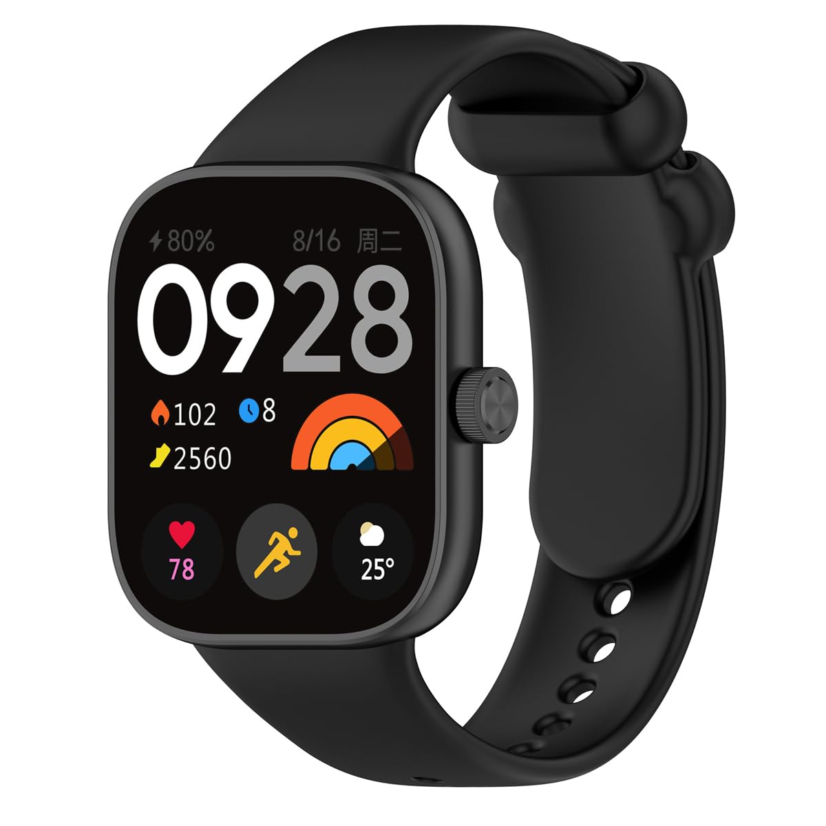 HOMTERN Straps Compatible with Redmi Watch 4 and Xiaomi Mi Band 8 Pro,Flexible Silicone Durable Smartwatch Watch Replacement Bands for Women and Man,Black