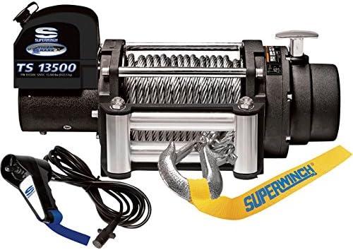 Tiger Shark 12 Volt DC Winch with Remote - 13,500-Lb. Capacity, 5.3 HP, Model 1513200