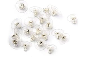 25 Pair Clutch Earring Backs with Silicone Pad Earring Backings Studs Backs Stoppers New Released Convenient Handled
