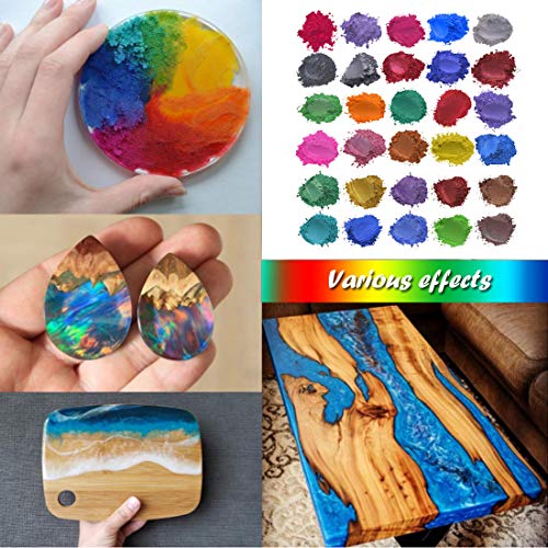 Efaster Cosmetic Grade Mica Mineral Powder,Soap Making Kit,Soap Making dye,30 Colors,Powdered Pigments Set,Hand Soap Making Supplies,Resin Dye,Organic Powder Mica,Bath Bomb Dye Colorant (30 Colors)
