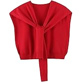 WaJuemy Sweater Shawl Wraps for Women Sweater Knitted Knotted Shawls Travel Casual Scarf Cape Shoulder Tops Fashion Wrap