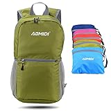 Hiking Daypack - Lightweight Packable Backpack Water Resistant,Small Backpack Handy Foldable Camping Outdoor Backpack Little Bag (Green)