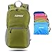 Hiking Daypack - Lightweight Packable Backpack Water Resistant,Small Backpack Handy Foldable Camping Outdoor Backpack Little Bag (Green)