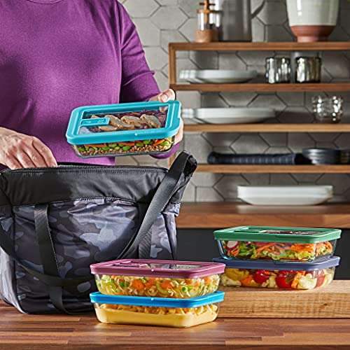 Pyrex 10Pc Single Rectangular Glass Food Storage Container with