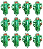 12-Pack XL Cactus Foil Balloons For Mexican Fiesta Party Cactus Themed Birthday Party Luau Hawaii Party