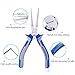 SPEEDWOX 6 Inches Needle Nose Pliers Mini Extra Long Nose Precision Nippers Thin Flat Jaws Micro Functional Precision Wire Looping Fine Pliers with Spring Craft Small Jewelry Making Tools