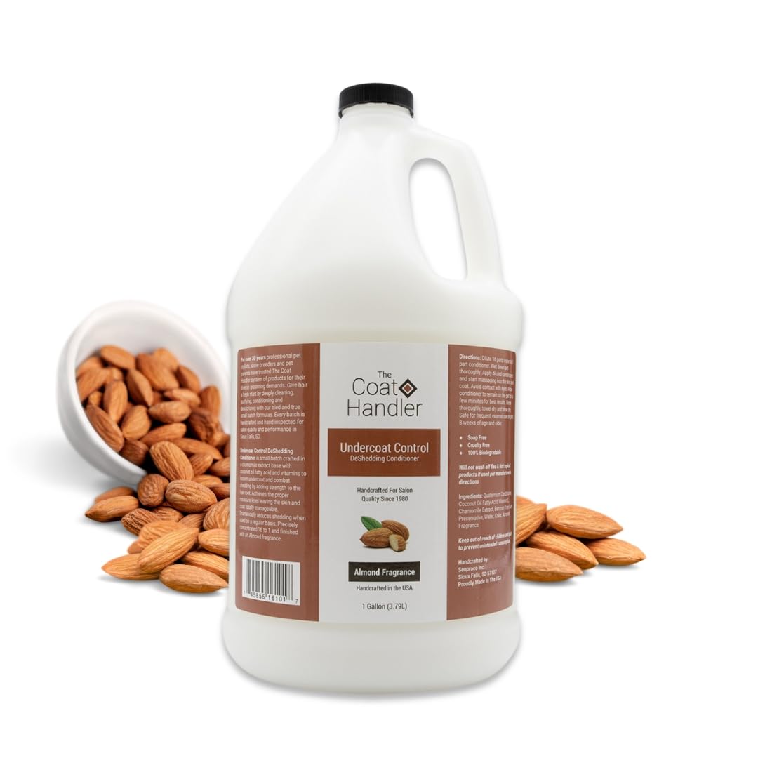 The Coat Handler Undercoat Control Deshedding Dog Conditioner, 1 Gallon, 3.79 Litre - Natural Ingredients, Combats and Reduces Shedding, Undercoat Removal, Omega 3 & 6 Rich, Vitamin E Infused