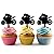 TA0201 Motorcycle Racing Sport Silhouette Party Wedding Birthday Acrylic Cupcake Toppers Decor 10 pcs