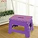 Dporticus 8 Inch Super Strong Folding Step Stool with Handle 300 LB Capacity for Adults, Toddlers and Kids, Kitchen, Garden, Bathroom Purple