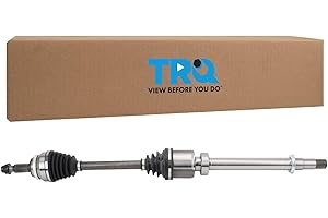 TRQ Front Right CV Axle Assembly Passenger Side Neoprene Boots Compatible with 2014-2019 Toyota Highlander Hybrid LE XLE Limited