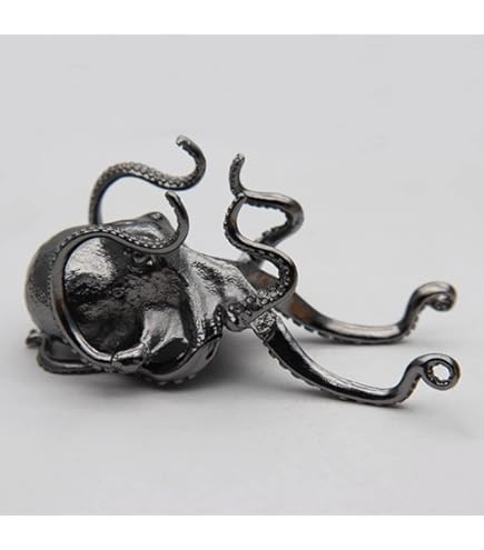 Porte-téléphone Poulpe Support Téléphone Poulpe Métal - Statue Déco Bureau 4,8cm - Porte Stylos Lunettes - Design Vintage Support Multifonction Bureau