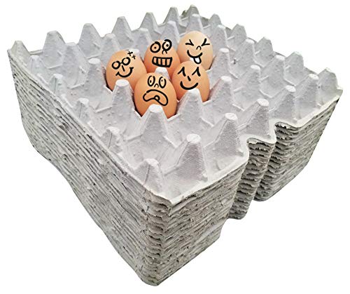 Egg flats,Trays, Cartons, By G&T Country Living, for Small to Extra Large Chicken Eggs, Kid Crafts, Oil Leaks, Cricket and Roach Housing, Storage, made from recycled paper.(18 pieces per bundle)