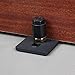 Stay Roller Guide Sliding Barn Door Bottom Guide Adjustable Floor Guide Wall Mounted Hardware with Black Power Coat-Flush to Floor