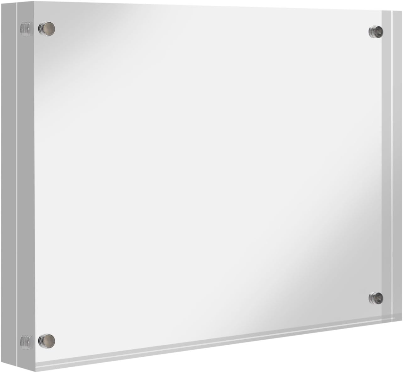 CRUODA Acrylic photo frame 5x7" 1pc, Magnetic Picture Frames, Super clear, Double Sided Thick