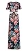 Soulomelody Womens 2 Piece Outfits Summer Floral Beach Crop and Side Slit Skirt Green