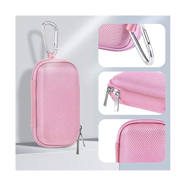 AGPTEK MP3 Player Case,Hard travel case for 1.8 inch MP3 Player,earphones USB cable memory card U disk-Pink - Image 3