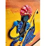 INDRICO-Handmade-3D-Tribal-Art-Clay-Wall-Hanging-Decor-for-Living-Room-MDF-Multi-Color-Pack-of-3