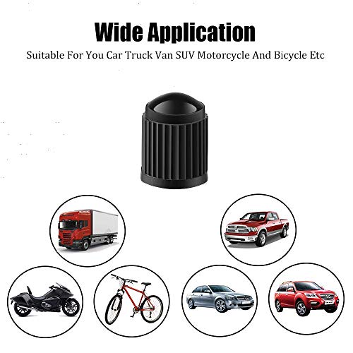 ZHSMS Tire Valve Caps (35-Pack) Black, Universal Stem Covers for Cars, SUVs, Bike and Bicycle, Trucks, Motorcycles Heavy-Duty, Airtight Seal Screw-On, Easy-Grip Use - Thumbnail 2